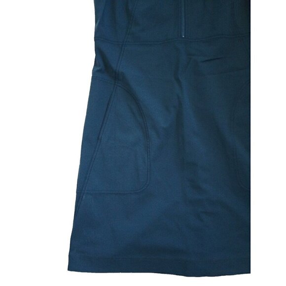 Lafayette 148 Amoya Zip Detailed Dress Size L Glaze Blue Bi-Stretch Sleeveless - Picture 6 of 15
